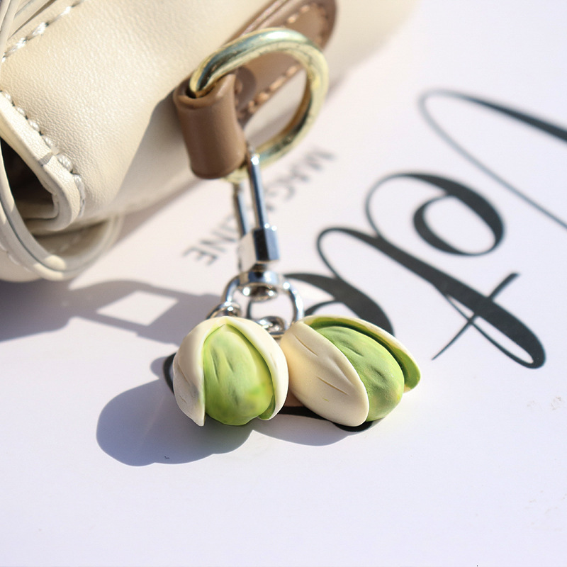 Pistachio Keychain Resin Imitation Bag Pendant Ins Creative Decoration Gift Key Ring Ornament Ins Style