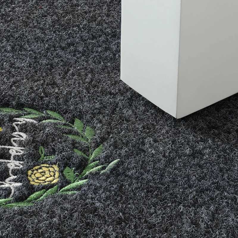 PVC Door Mat Non Slip Entrance Rug Waterproof Heavy Duty Indoor Outdoor Quick Dry Easy Clean Dirt Trapper Floor Mat S260207