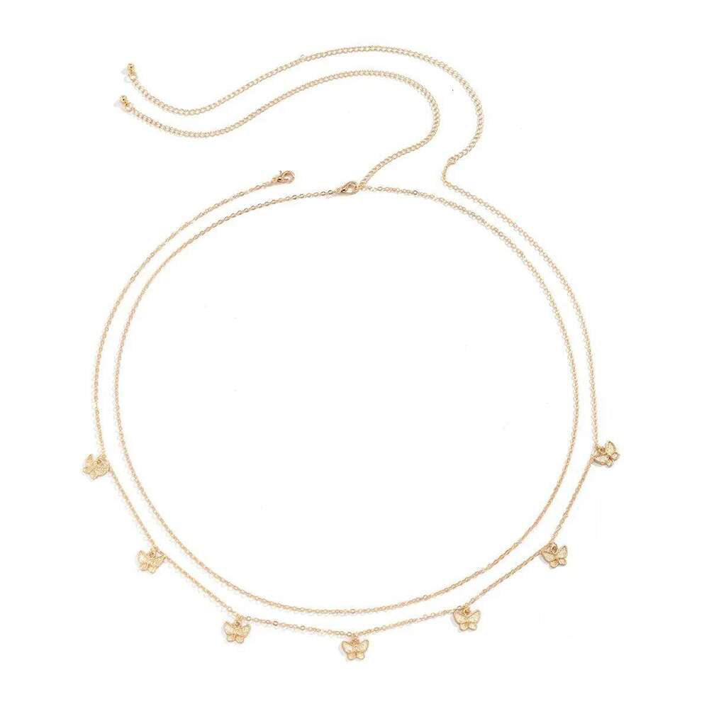 Classic Retro Cute Butterfly Waist Belly for Women Summer Beach Sexy Simple Body Chain Vacation Jewelry Accessories Gift X260209