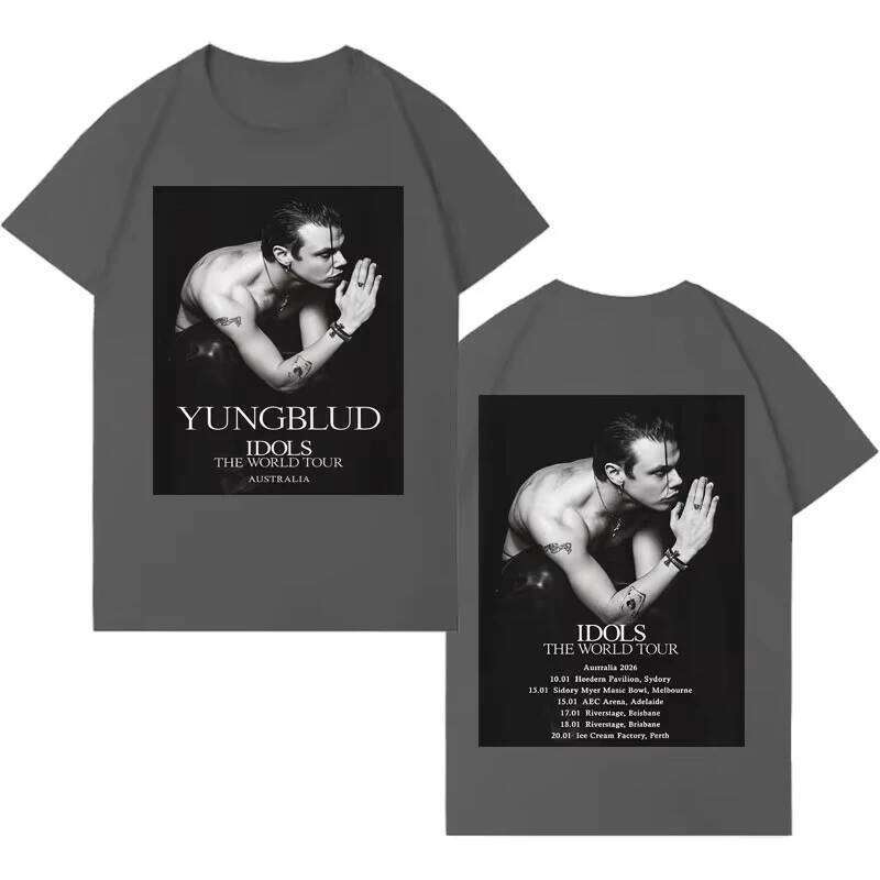 Rapper Yungblud World Tour 2026 Spring summer Print Short Sleeve Top Mens Women Gothic Pop music Crewneck Cozy Casual T-shirt X260209