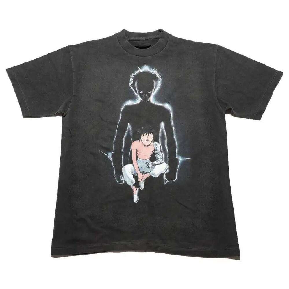 Japanese Anime AKIRA TETSUO DOUBLE SIDEDGRAPHIC T-Shirt Oversized hot product Unisex Breathable high quality Comfortable tee X260209