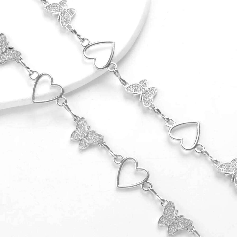 Fashionable Single-layer Simple Butterfly Heart-shaped Alloy Waist Street Photography Women's Body Chain Jewelry X260209