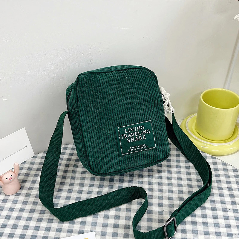 Casual Mobile Phone Coin Purse Crossbody Bag Ladies Stylish Corduroy Shoulder BagSuitable for Daily Use Work Travel Outdoor 260208