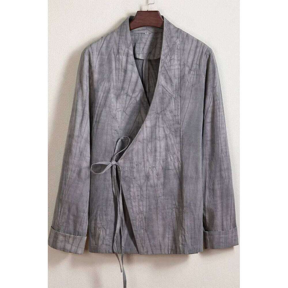 Mardi Hefxessdr Spring Chinese Style Jacket Men Kimono Harajuku Mens Cotton Vintage Open Stitch Hanfu Outerwear Male Loose Casual Coats