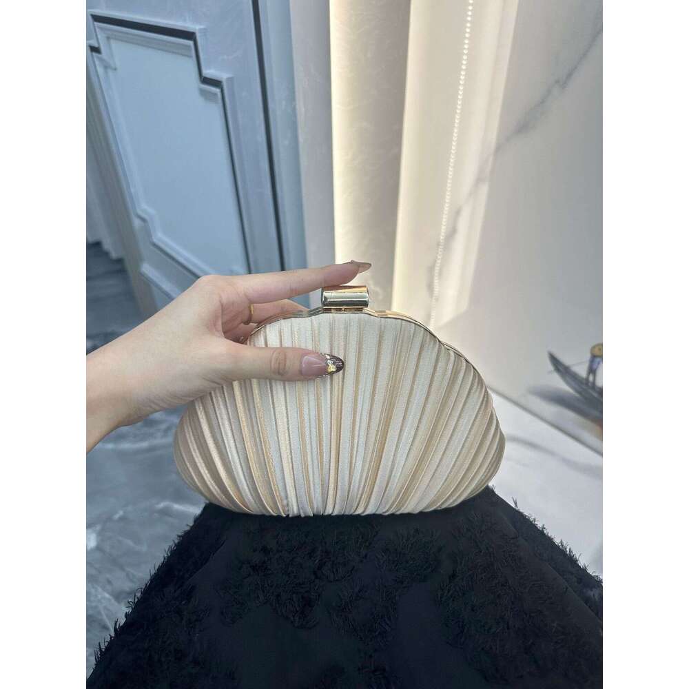 New High End European And American Style Socialite Handbag Dress Party Pleated Evening Bag Clutch