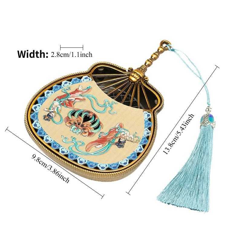 Dunhuang Enamel Incense Burner Pipa Fan Antique Sandalwood Incense Burner Aromatherapy Stove Home Desktop Decoration Ornament C260209