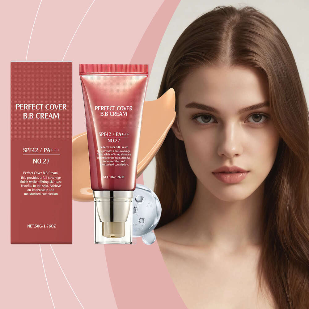 AMZ Light Coffee Color Soft Concealer BB Cream Natural Lightweight Fit Long-lasting Moisturizing Clear Suitable for Oily and Dry Skin