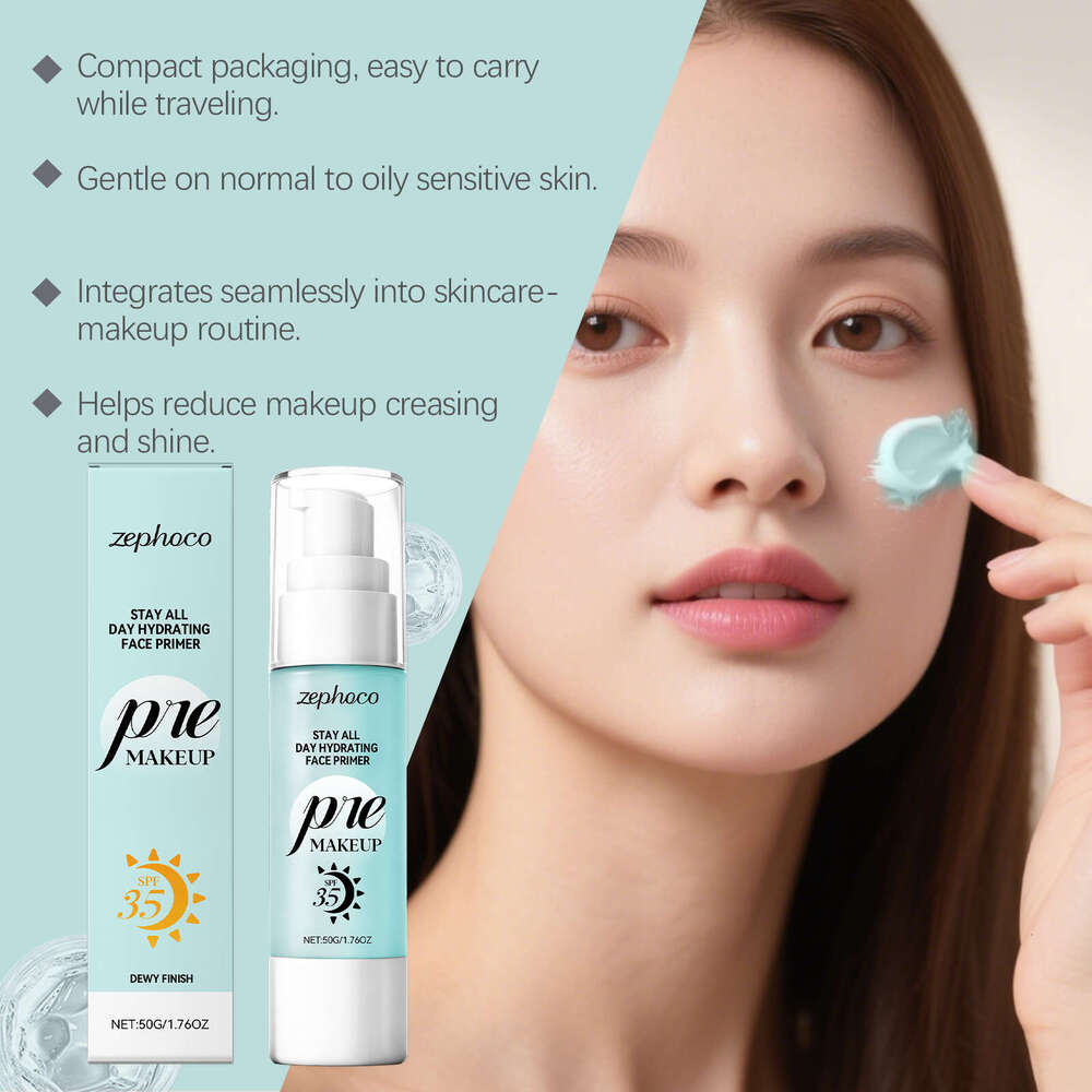 zephoco Protective Makeup Primer Daily Outdoor Facial Skin Protection Refreshing Lightweight Moisturizing Hydrating Lotion