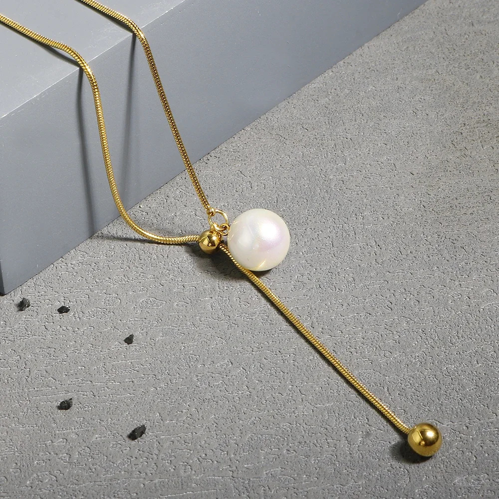 Delicate Stainless Steel Pendant Necklace 260124