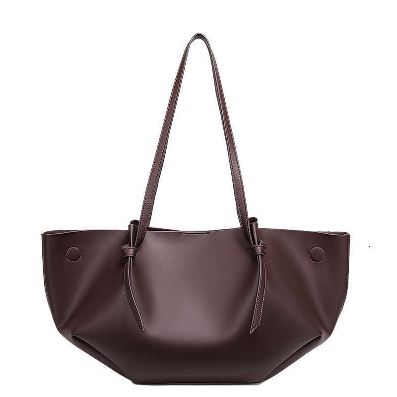 Totebag Shoulder ROSE NOIRE Cross Border Hot Selling Large Capacity Commuter Mother Daughter Tote Niche Same Style Genuine Leather Women S Bag Soft Wr