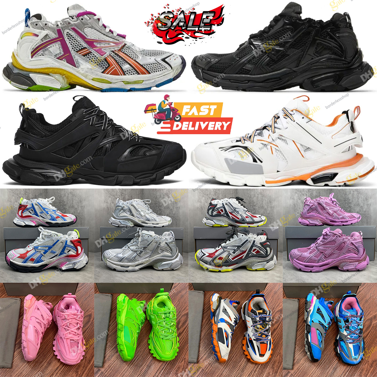 With Box Designer shoes Track sneakers 3.0 for men women shoe casual sport shoe White Black Green Pink Grey Platform Wmns Runner sneaker 7.0 men trainers size 36-46