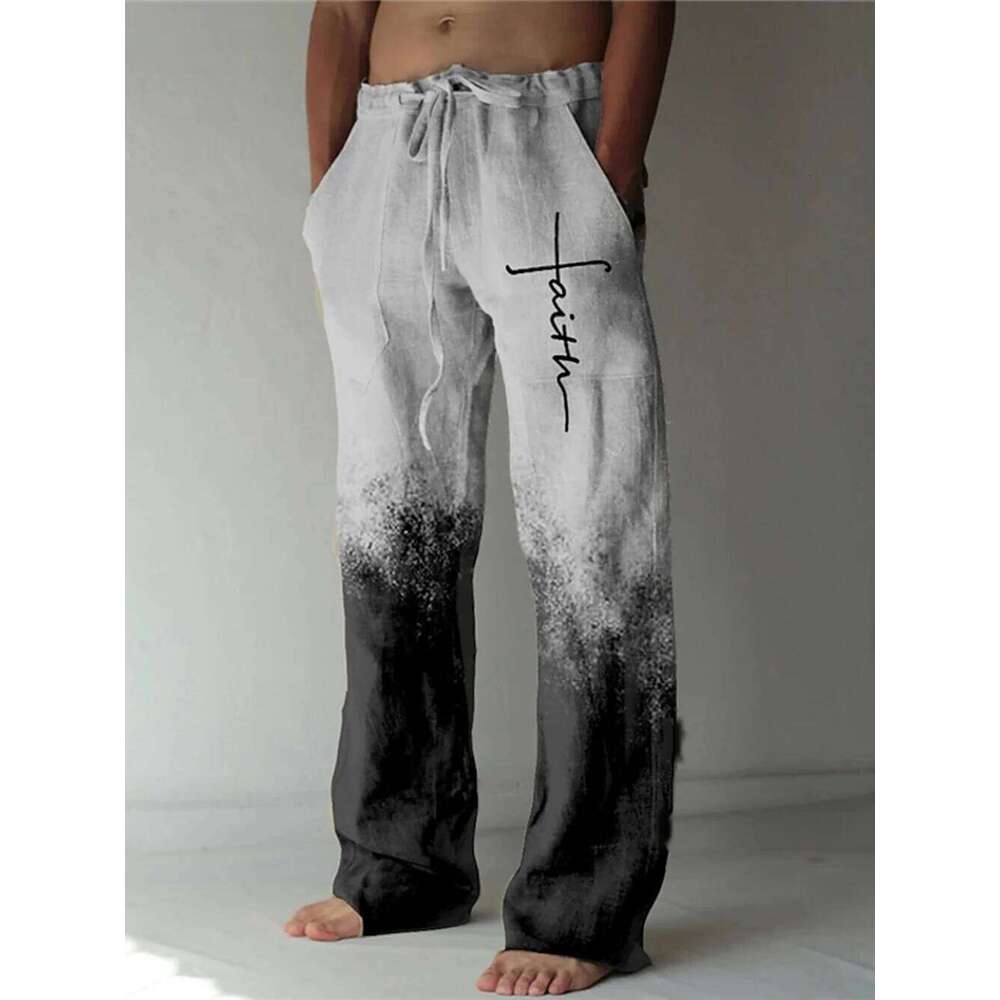 Men's Summer Beach Drawstring Elastic Waist 3D Print Graphic Prints Cross Comfort Casual Daily Streetwear Pants 8XL