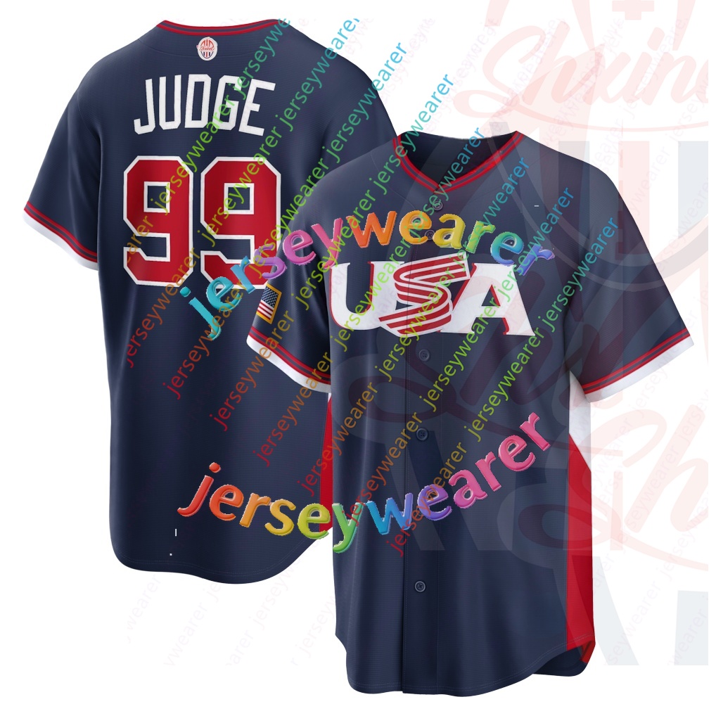 New York Aaron Judge Basebll Jersey Giancarlo Stanton Anthony Volpe Max Fried Custom Any Name Number Mens Womens Youth 2026 usa Shxinet World Baseball