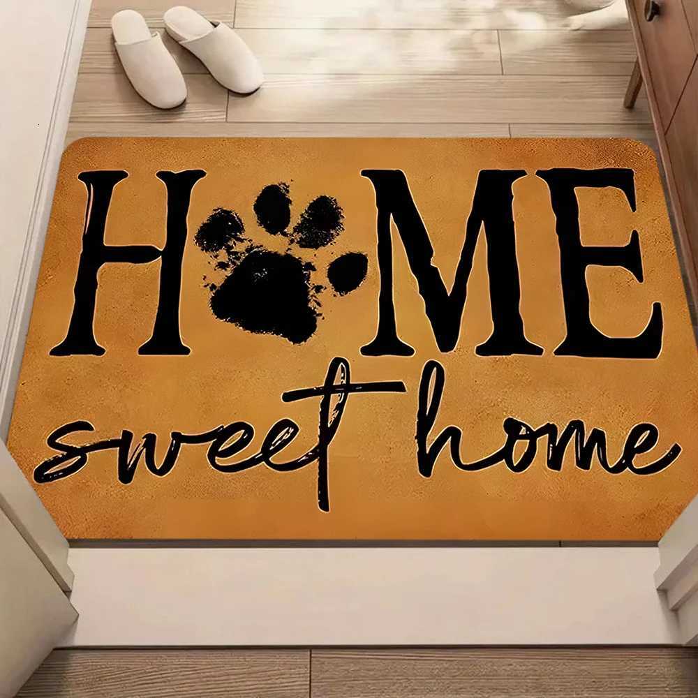 Home Sweet Home Paw Print Doormat Paw Print Doormat Cat Lover Dog Lover Doormat Funny Doormat Housewarming Gift Monogram Doormat S260207