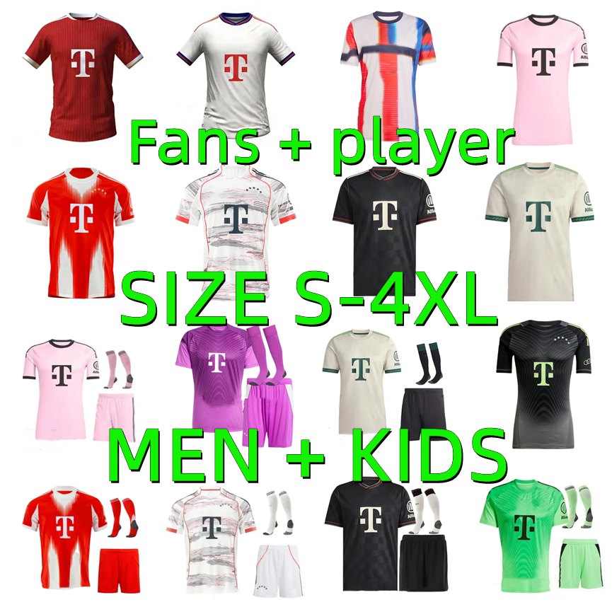 Bayern Munich25 26 27 MUSIALA soccer jerseys 2026 2027 GNABRY N.JACKSON KIMMICH Oktoberfest Neuer KANE OLISE Munich Luis DIaz player version football shirt Men kids