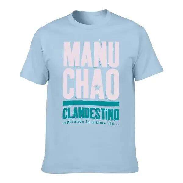 Manu Chao Clandestino Logo Hot Style Casual T-Shirt Father'S Day Gift Men Women X260209