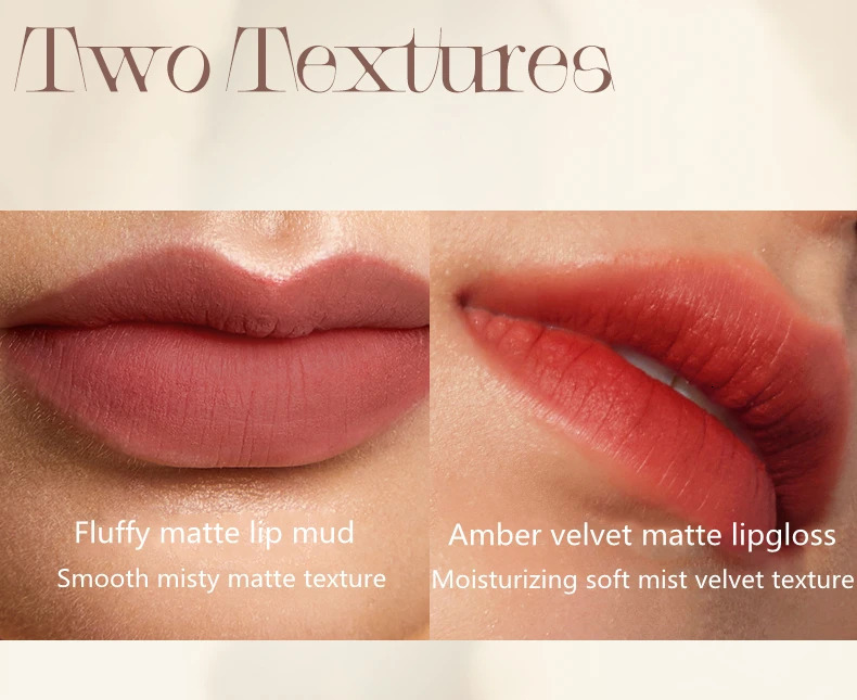 Joocyee Fluffy Series Matte Lipgloss Lip Mud Smooth Misty Matte Texture Women Cosmetic Lip Makeup Longlasting Lipstick 260129