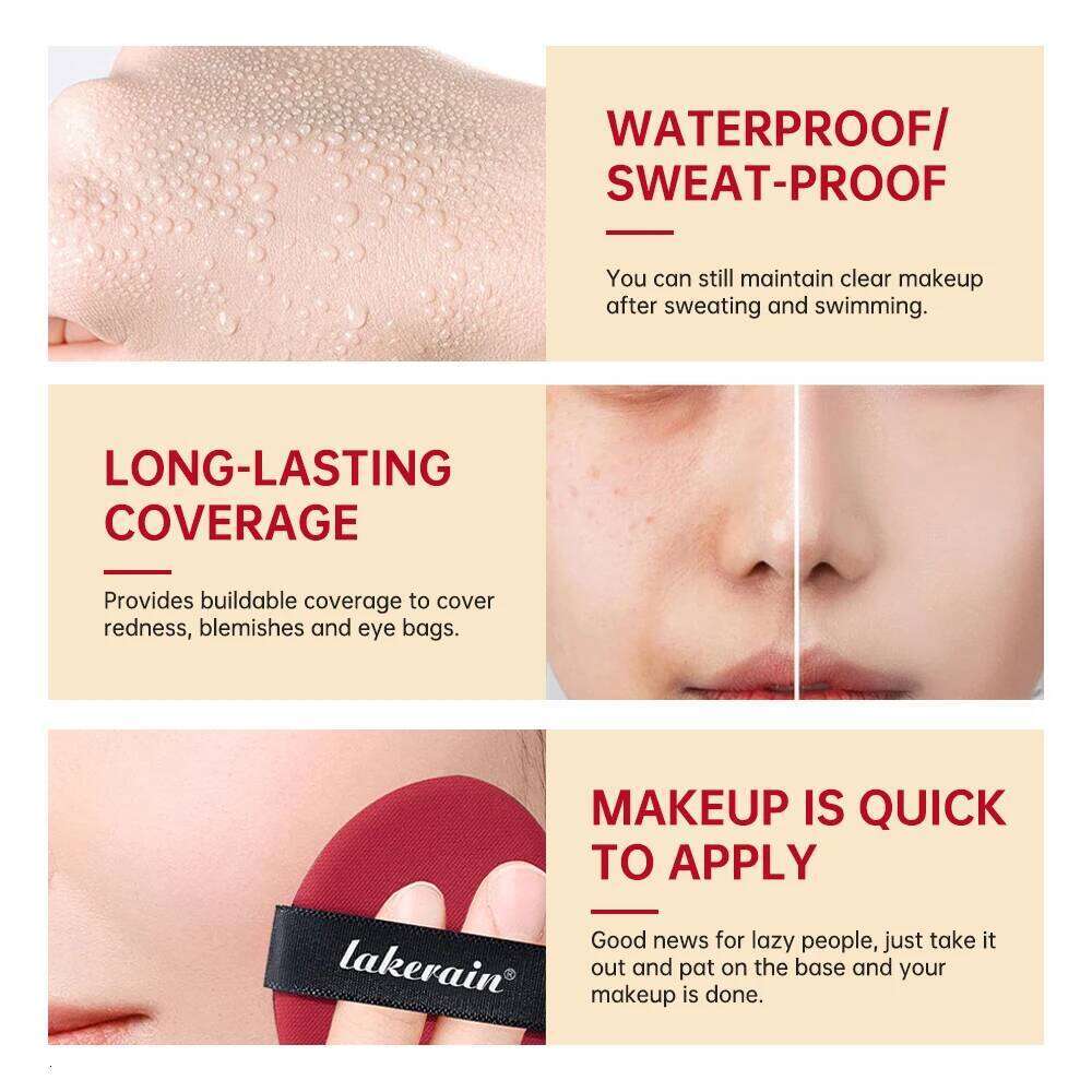 Super Cushion Waterproof Long-lasting Brighten Foundation Cream Women Base Makeup Face Korean Cosmetics 26L0209