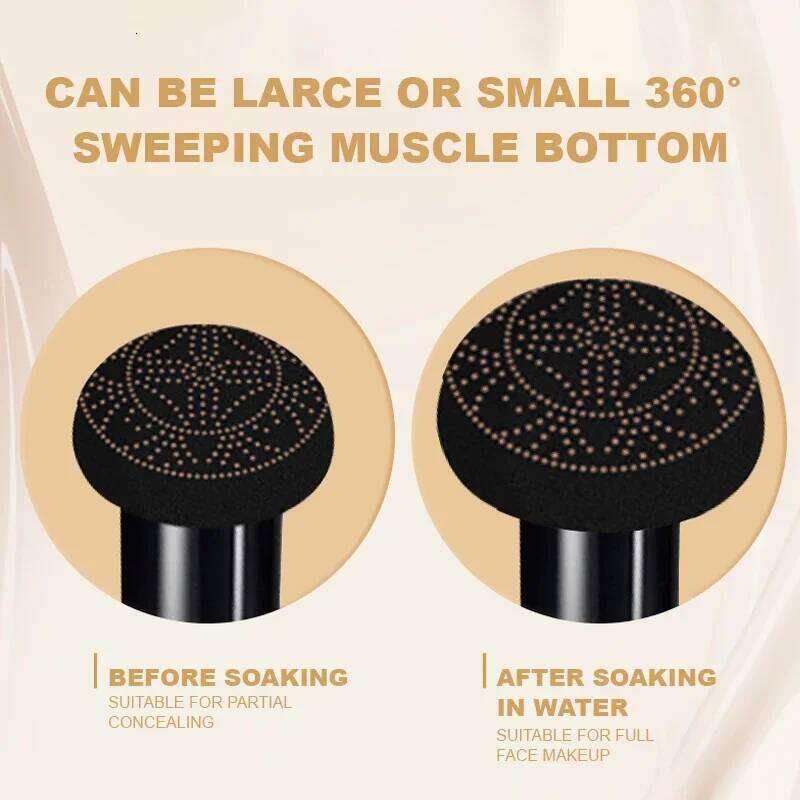 Ocheal BB Air Cushion Compact Make Up Foundation Concealer Cream for Face Cosmetics Makeup Mushroom Head Puff 26L0209