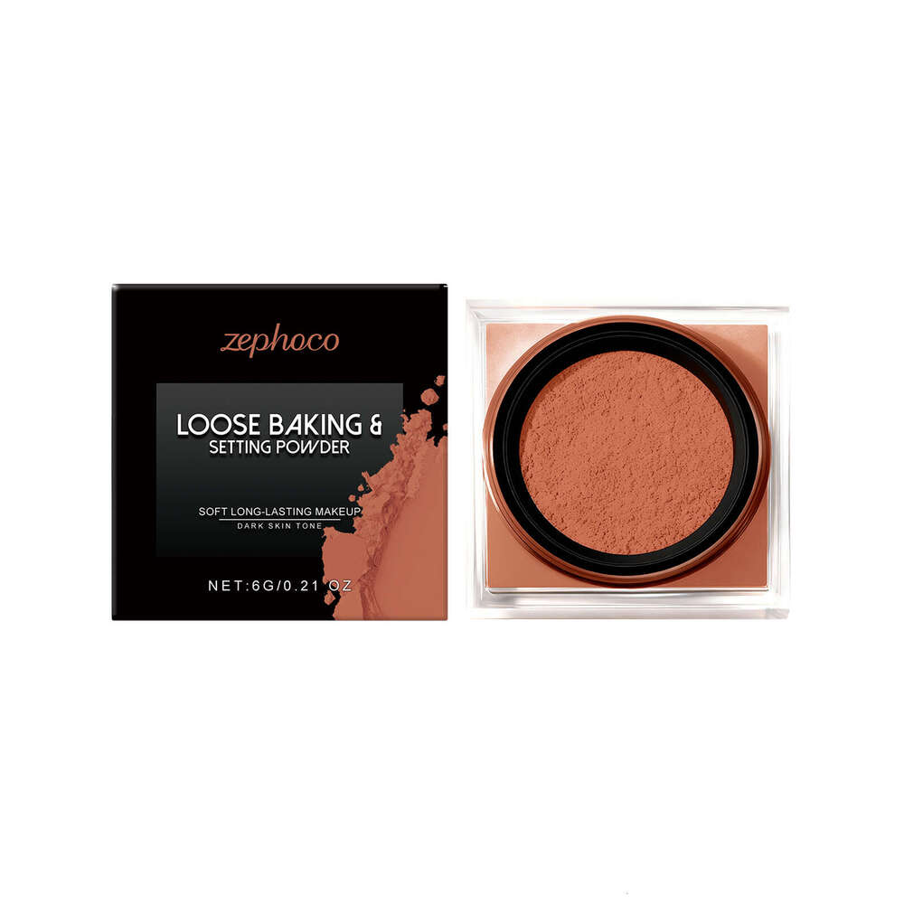 Zephoco Deep Skin Tone Setting Lightweight Natural Fit Delicate Soft Loose Powder Not Easy to Fall Off