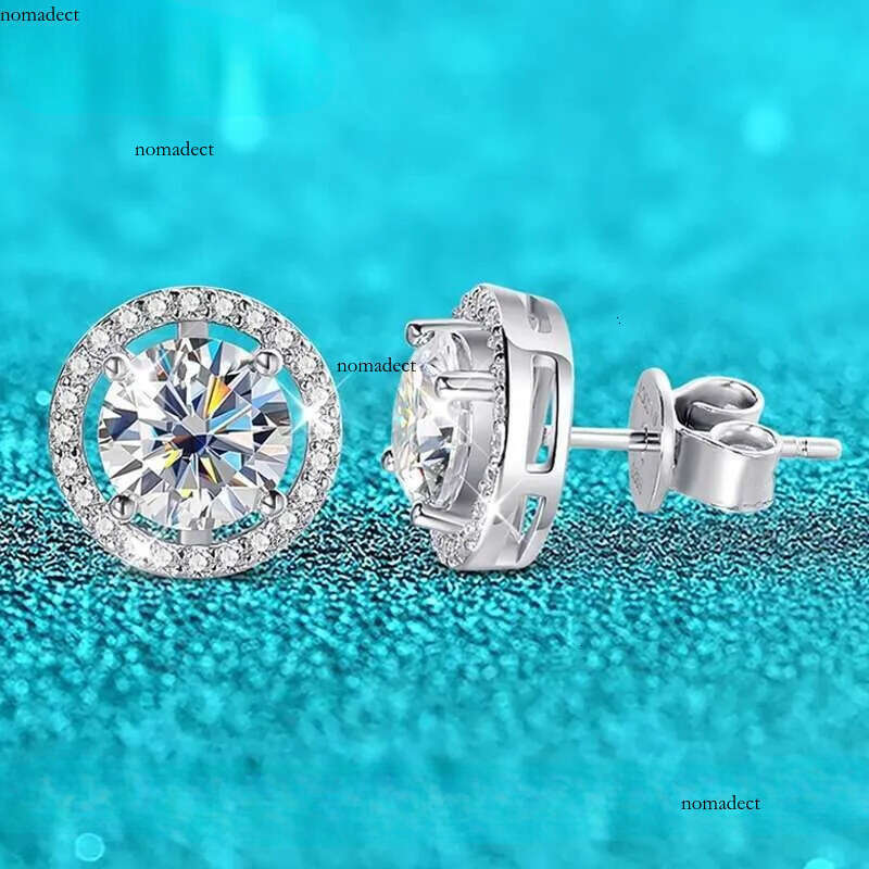 Smyoue 2CT Certified Moissanite Stud Earrings for Women Platinum Plating Sterg Sier Dia Ear Studs Wedding Fine Jewelry 95