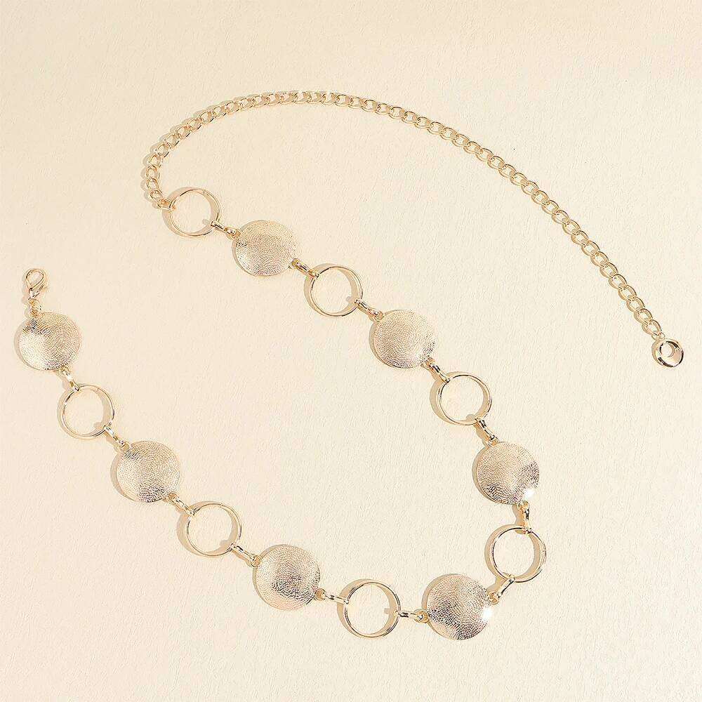 New fashion accessory trend circular waist chain with dress metal belt a suit X260209