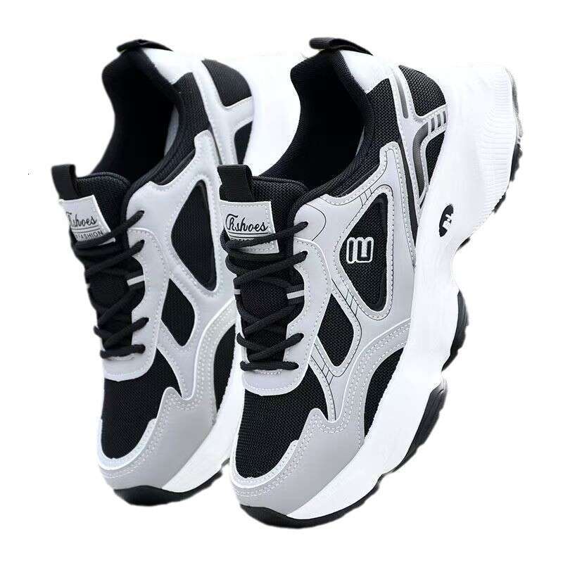 2025 Autumn New Men's Dad Casual Sports Trendy Versatile Thick Sole Non-Slip Wear-Resistant Mesh Shoes