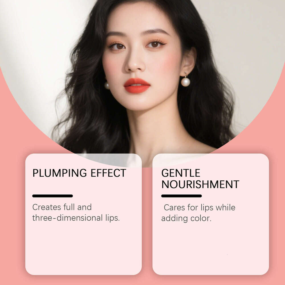 zephoco Cherry Red Peel-Off Liner and Glaze Set Daily Natural Color Moisturizing Lip Makeup