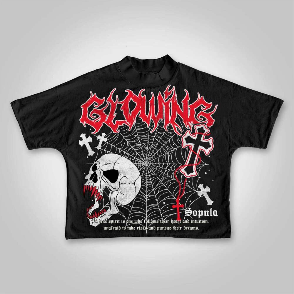 Harajuku Letter Pattern Y2K Style Top Men's Seasonal New Item Suitable for Both Men and Women Casual T-shirt X260209