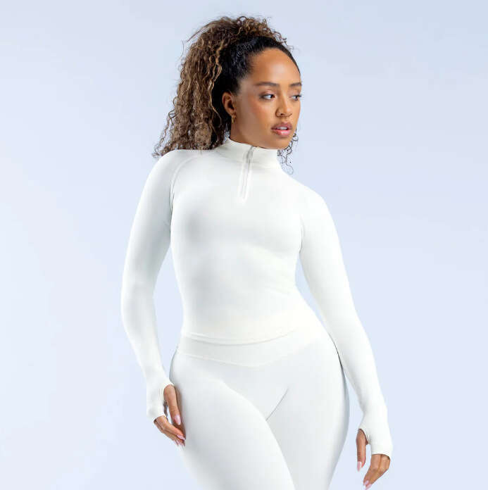 2026 Zipper Full Matte Ultra-Soft Nylon Fabric Tight Yoga Top Jacket Long Sleeve Fitness Apparel WKERSIY