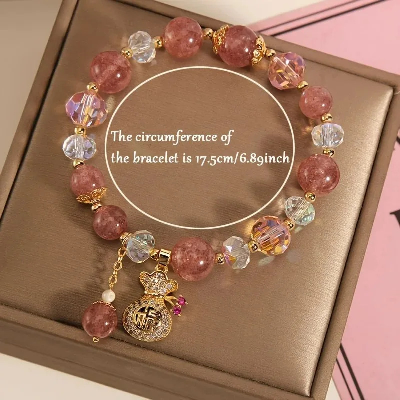 Exquisite Natural Stone Crystal Beads Bracelet for Women Men Attract Money Wealth Good Luck Bracelet Friendship Jewelry Gift 260202