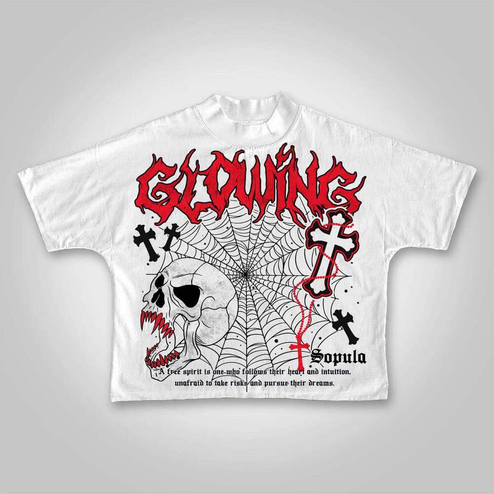 Harajuku Letter Pattern Y2K Style Top Men's Seasonal New Item Suitable for Both Men and Women Casual T-shirt X260209