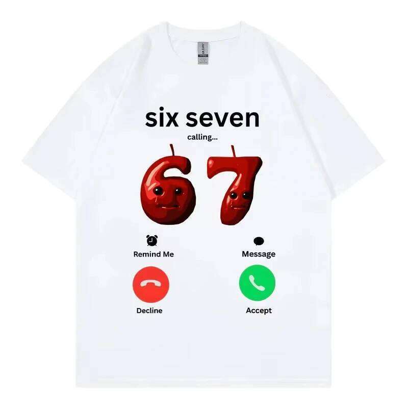 Oversized T-shirts Summer 67 Is Calling Funny Meme T-shirt Men Women High Quality Fashion Casual Cotton Short Sleeve T Shirts X260209