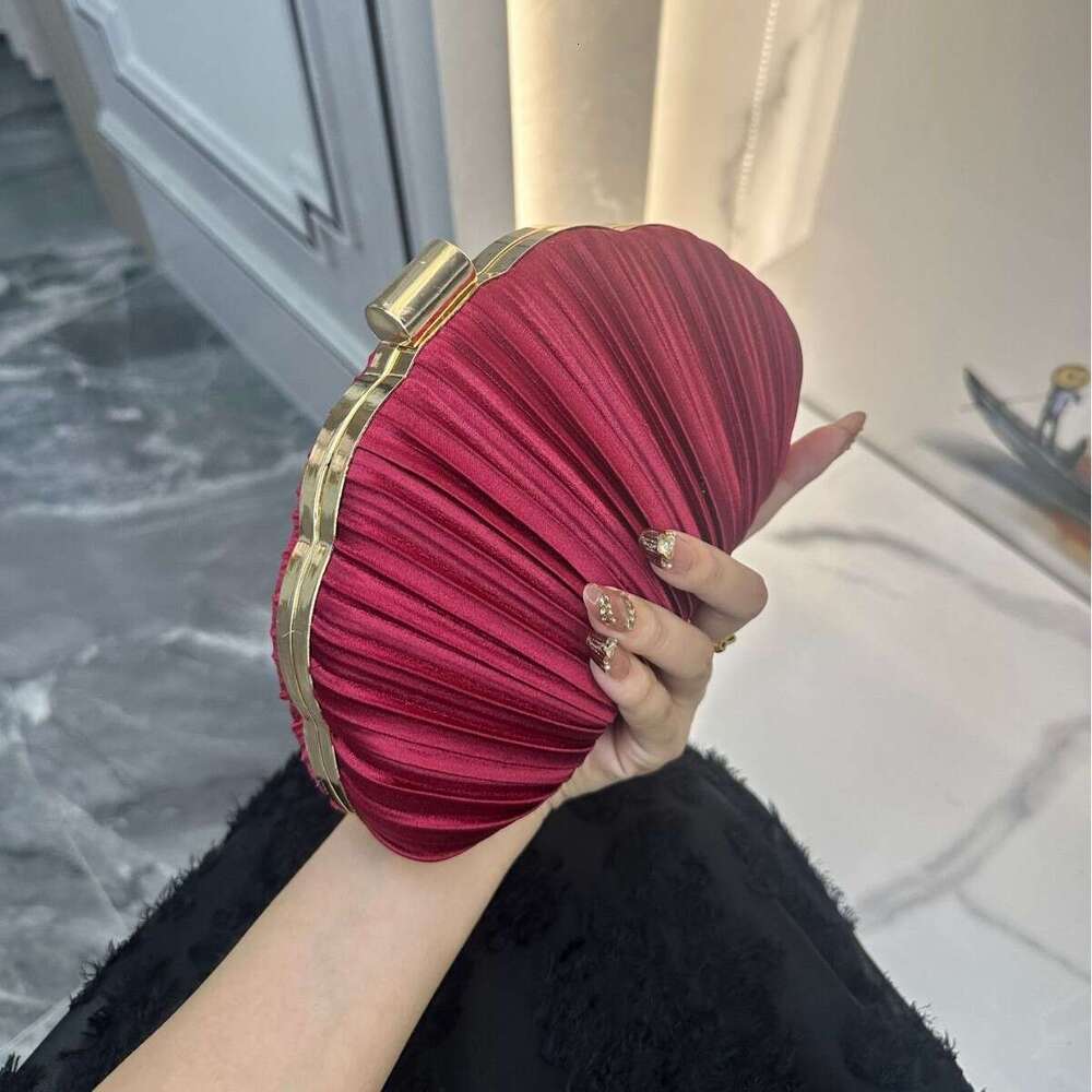 New High End European And American Style Socialite Handbag Dress Party Pleated Evening Bag Clutch
