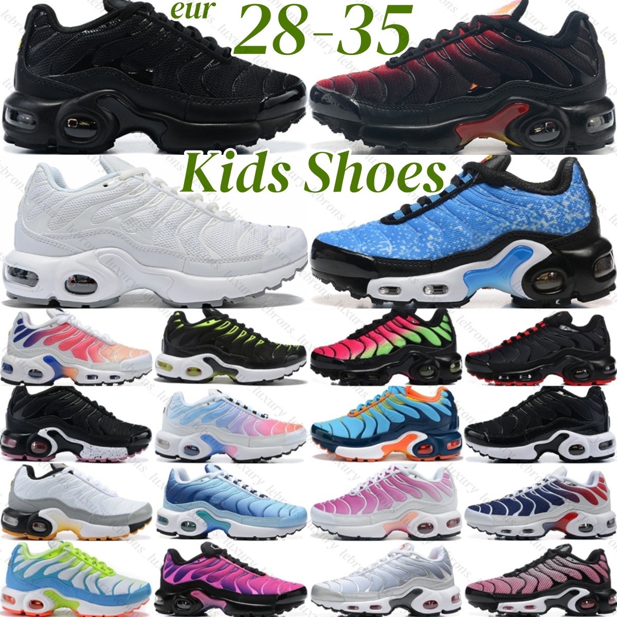 Basketball Kids Shoes Boys Girls Sport Trainers Plus Toddlers Children Youth Sneakers Triple Black White Pink Fade Red Purple Blue Volt Hyper Silver Grey Orange 28-35
