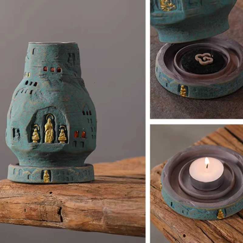Ceramic Incense Burner Home Furnishings Bedroom Living Room Buddhist Temple Worship Decoration Dunhuang Cave Incense Burners C260209