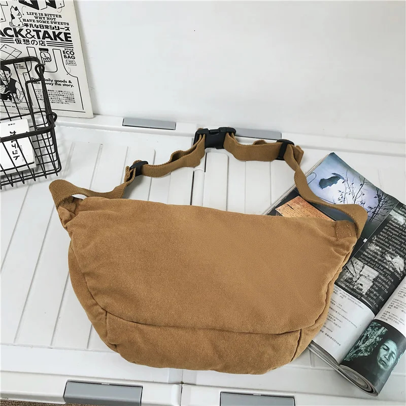 Fashion Trend Waist Bags Unisex Canvas Chest packs Phone Pack Street Hip hop Belt Bags Large capacity Ladies Crossbody Chest Bag 260130