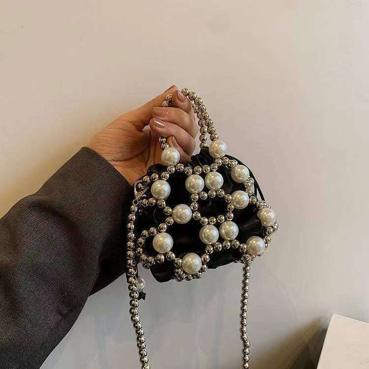 Mini Handmade Chain Woven New Beaded Handbag Fashion Niche Crossbody Small Pearl Bag