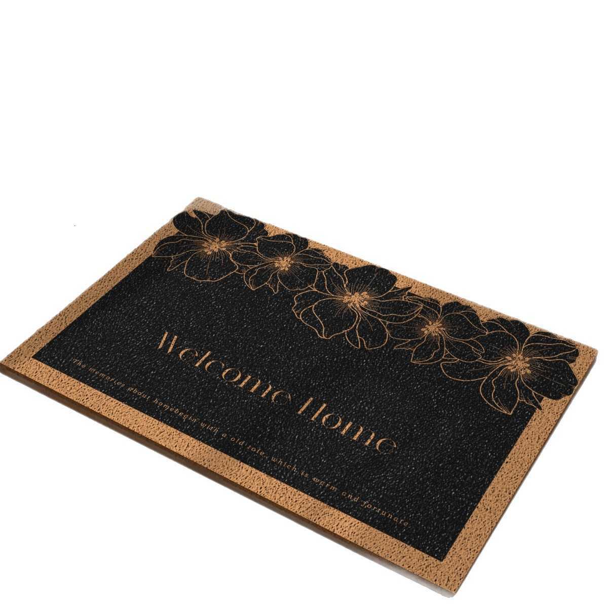 Modern minimalist cartoon American-style solid color easy-care faux coconut shell dirt-resistant non-slip floor mat can be cut to size S260207