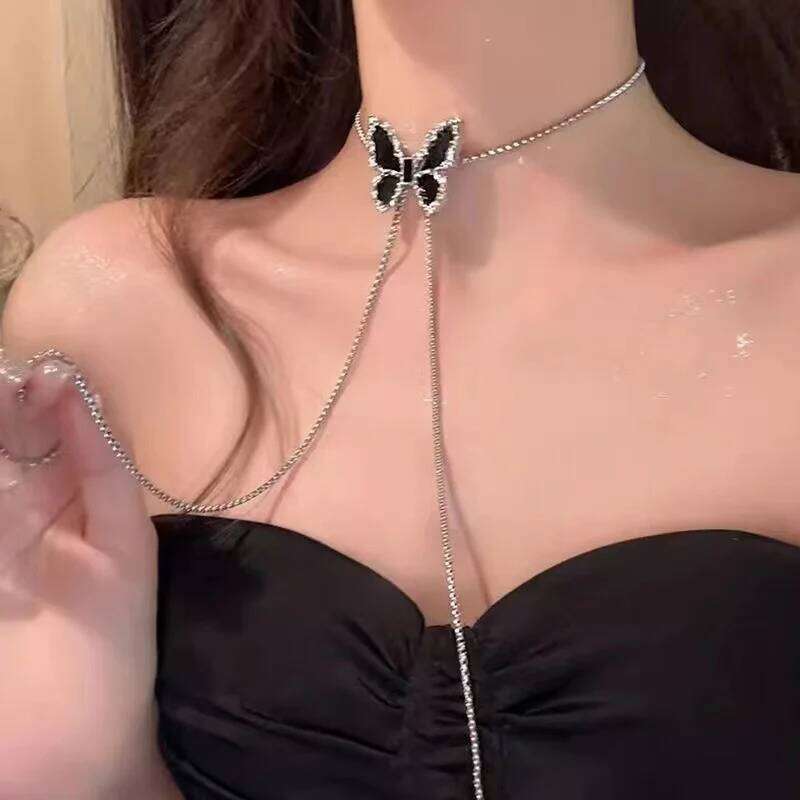 Liquid Metal Butterfly Rose Flower Waist Adjustable Silver Color Pendant Snake Bones Body Chain Punk Hiphop Jewelry X260209