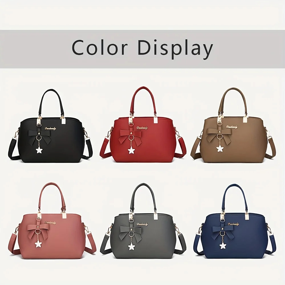 Elegant Shoulder Bag with Bowknot Decoration Multiple Compartments Fashion Handbag Suitable for Work Party and Daily Use 260130