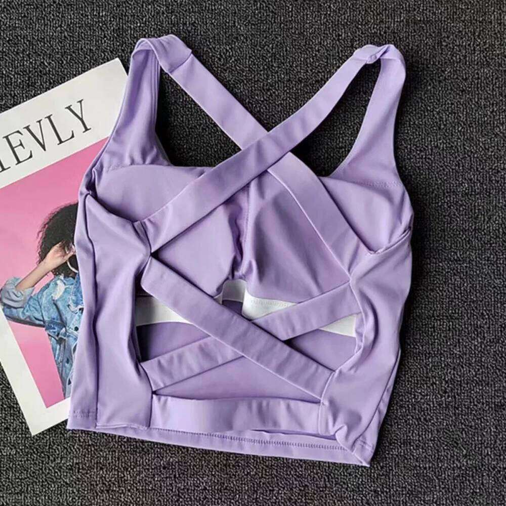 Seamless Sexy Yoga Fitness Top Sports Running Underwear Push-Up Bra Sportswear Bralette Female 26Y0209