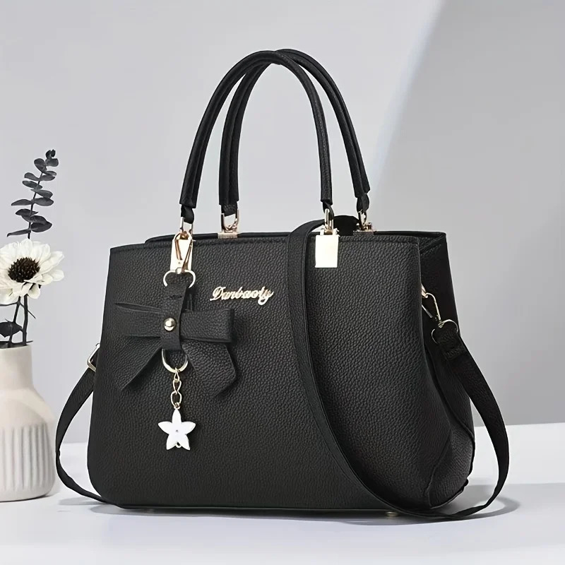 Elegant Shoulder Bag with Bowknot Decoration Multiple Compartments Fashion Handbag Suitable for Work Party and Daily Use 260130