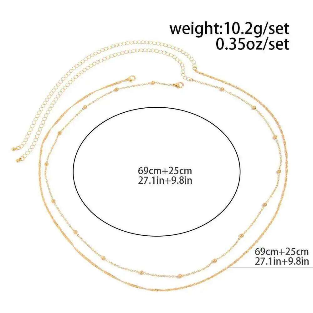 IngeSight.Z 2Pcs/set Fashion Sexy Waist Belly Women Boho Summer Beach Bikini Body Thin Chain Party Trend Jewelry Accessory X260209