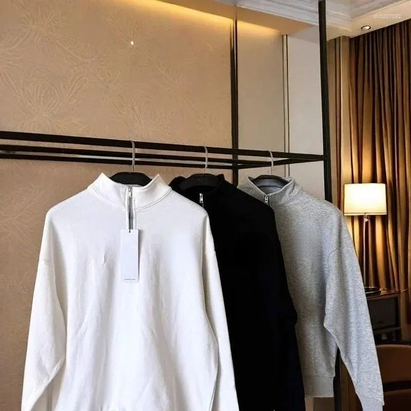 Women's Hoodies Women Spring Basic Hoodie Outdoor Fashion Half Zipper Pullovers Autumn Solid Casual Pocket Long Sleeve Sweatshirt Black Tops