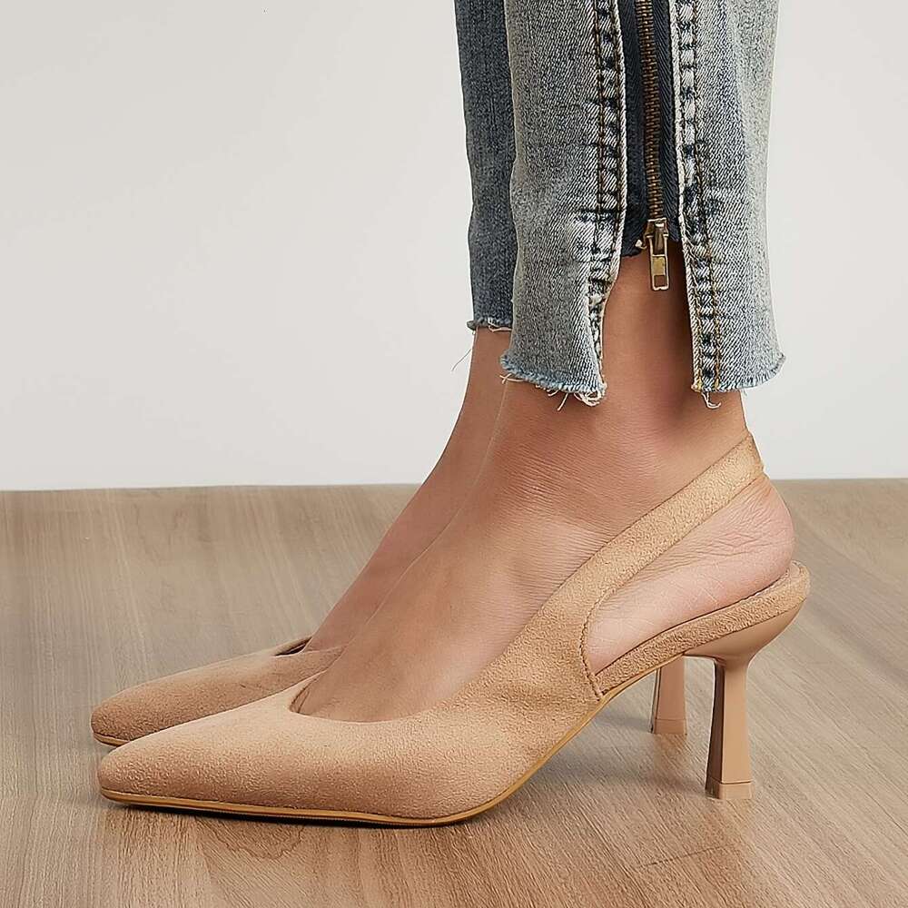 High Heel Pointed Toe Women S Large Size Slip On Elegant Sandals Women Shoes MOJIDASHU
