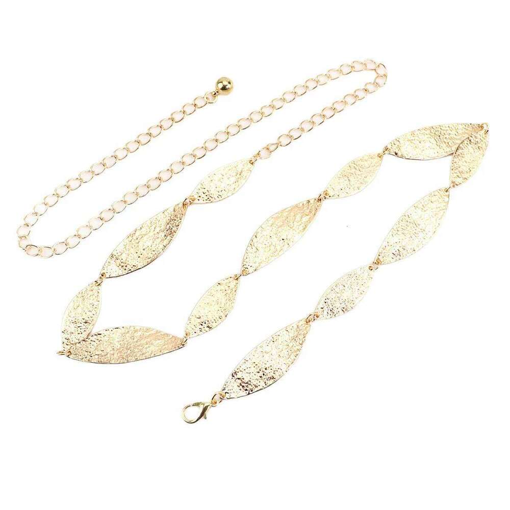 New Bohemian Style Metal Leaf Waist Accessories Fashion Retro Belt for Dress Unique Design Chain X260209