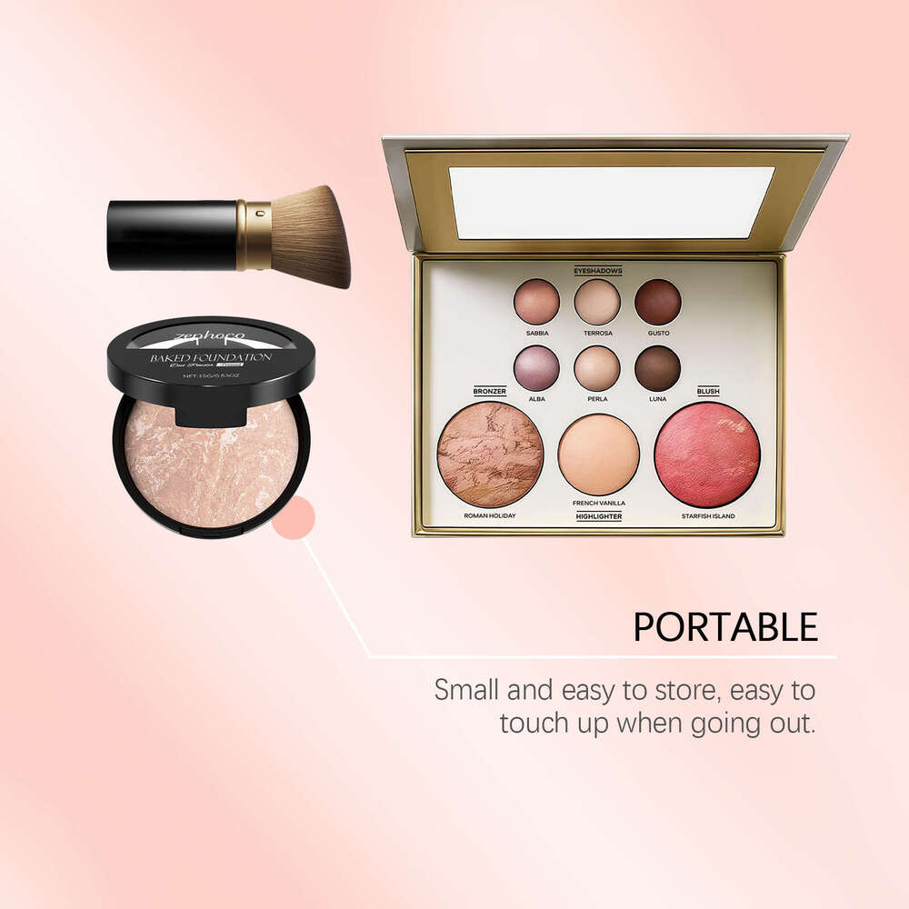 AMZ Palette Set 03# Multifunctional Tool Set, Box for Stage Light Nude Makeup, Portable Touch-Up Makeup
