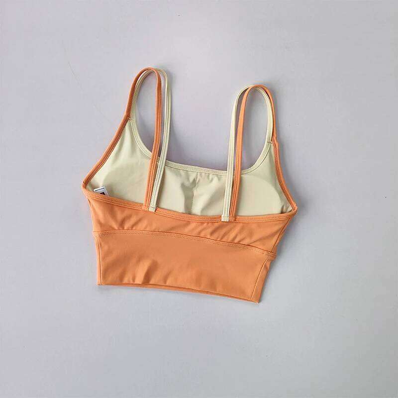 Sports Women Summer Shock-absorbing Gathering Double Breast Strap Yoga Vest Quick Drying Anti Sagging Shaping Fitness Bra 26Y0209