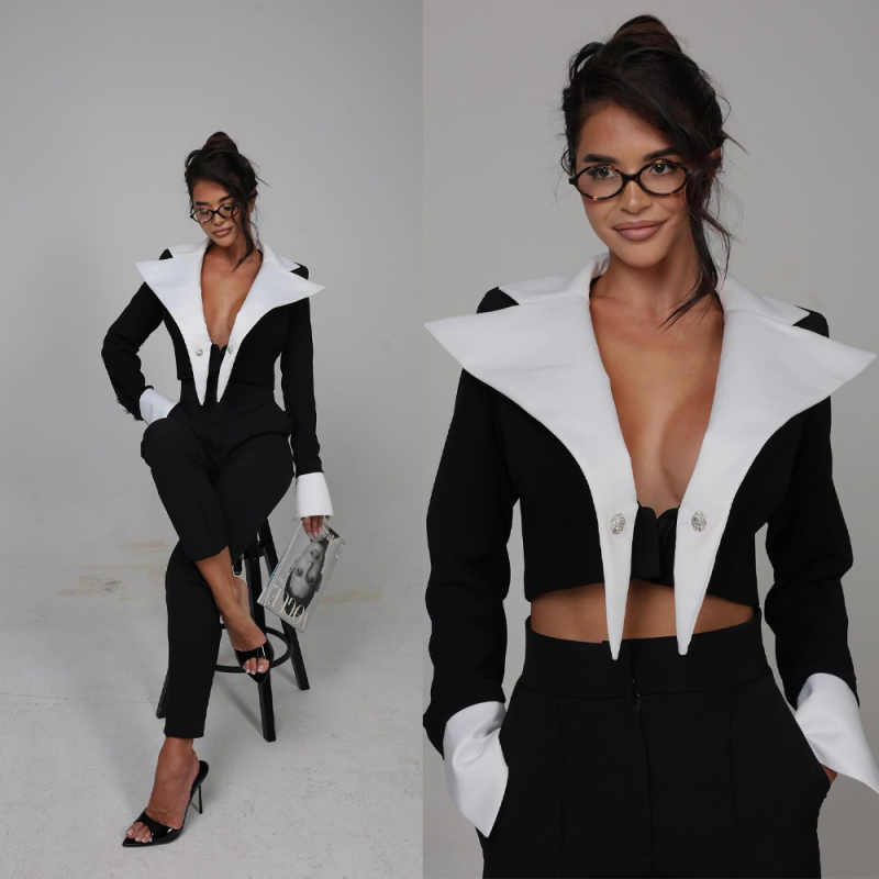 Unique Design Runway Women Suit Sets Formal Office Lady Slim Prom Jacket Coat Custom Size 2 Pieces Blazer Pants